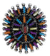 Multicolor Needlepoint Authentic Sterling Silver Ring Size 8-1/2 VX56766